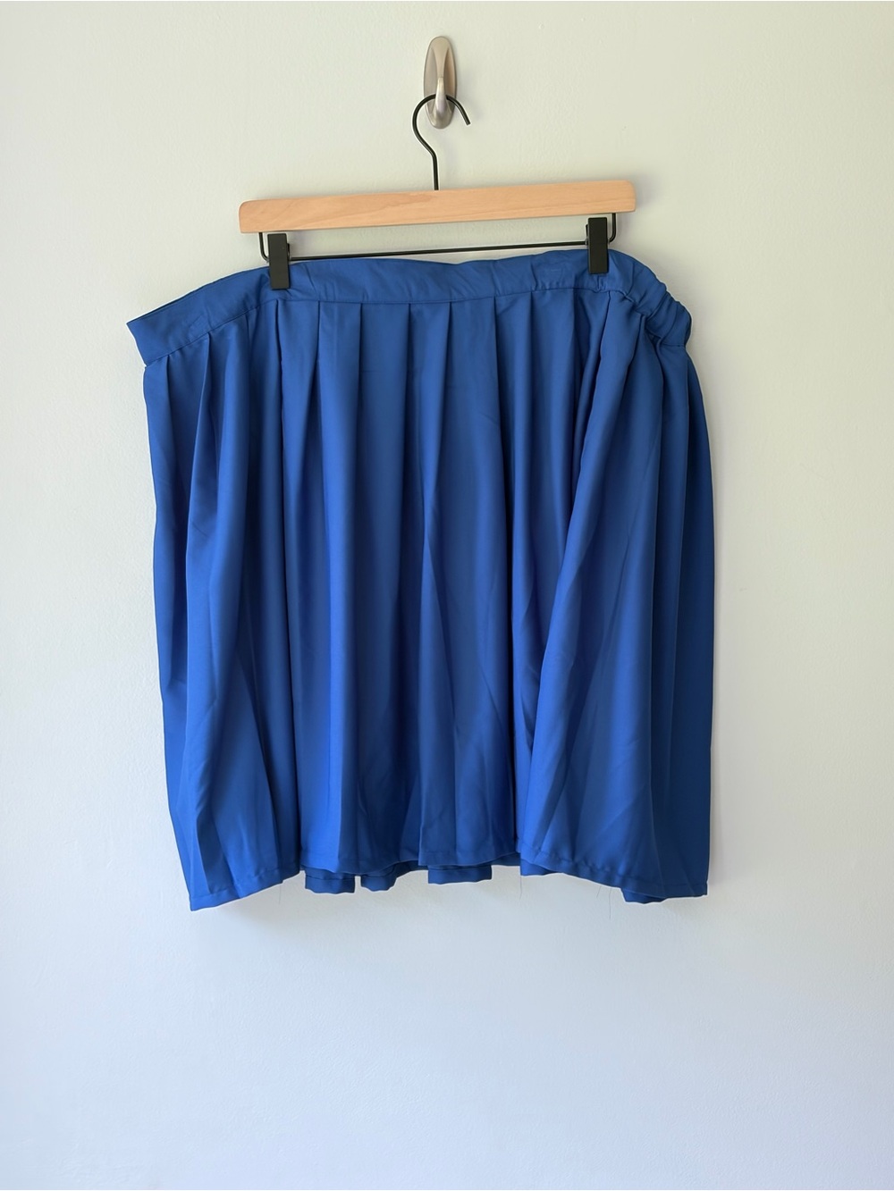 Blue Pleated Women's Skirt